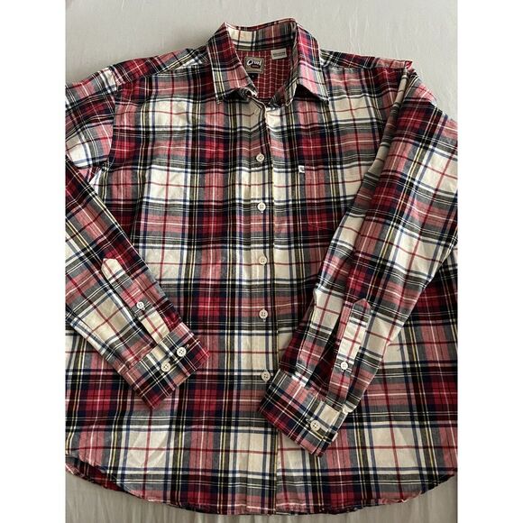Cruel Girl Tops - Cruel Girl Womens Medium Red Plaid Long Sleeve Button‎ Up Shirt